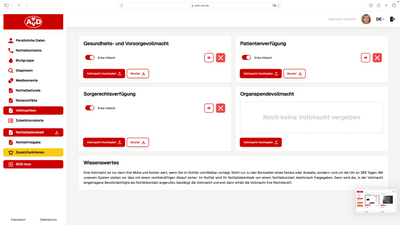 AvD - Mitglieder Special: Elektronische Notfalldaten AvD-SOS inkl. Notfallkarte im persönlichen Anschreiben