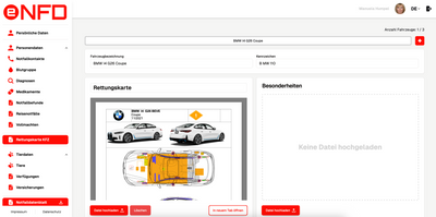e-NFD "Notfallkontakt" inkl. Notfallkarte im persönlichen Anschreiben